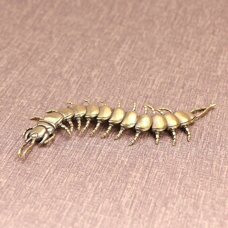 Brass Centipede Figurine Small Statue House Decoration Animal Figurines Gifts