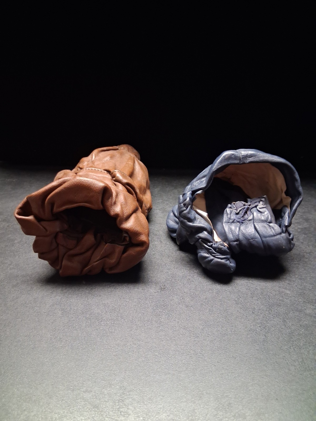 2 Molded Leather Art Figurines From Middle East