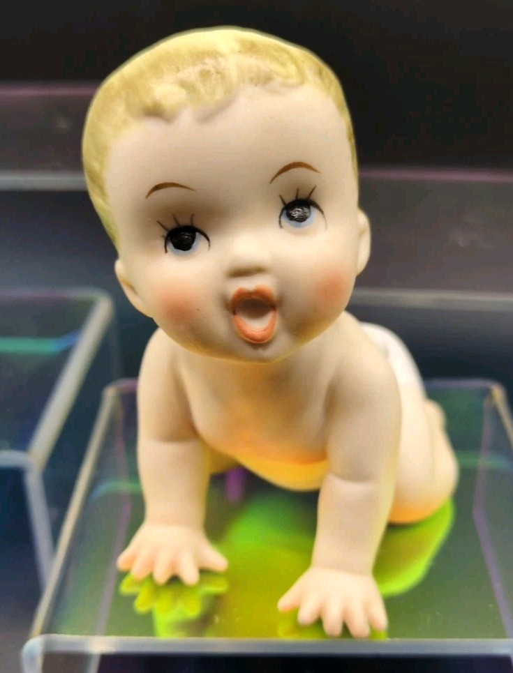 Porcelain Bisque Piano Babies Lot of 9 Some Marked Ardalt KW Etc Various Styles