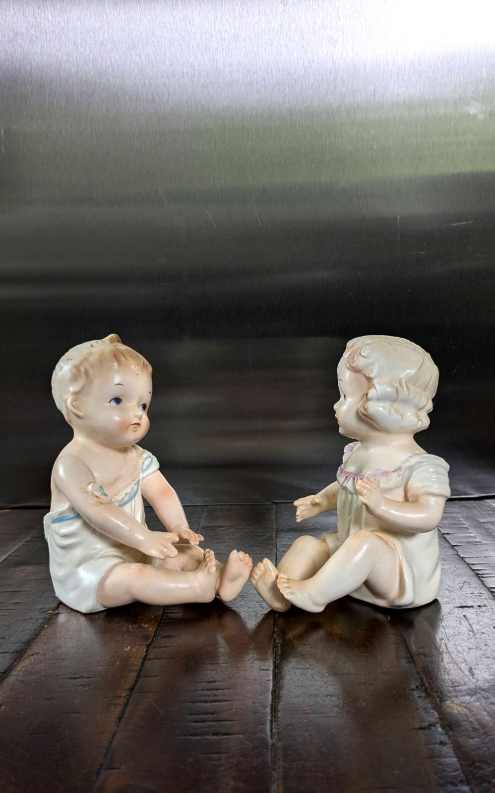 Set of 2 Vintage Porcelain “Piano Baby” Figurines (5″ Tall) – Made in Japan