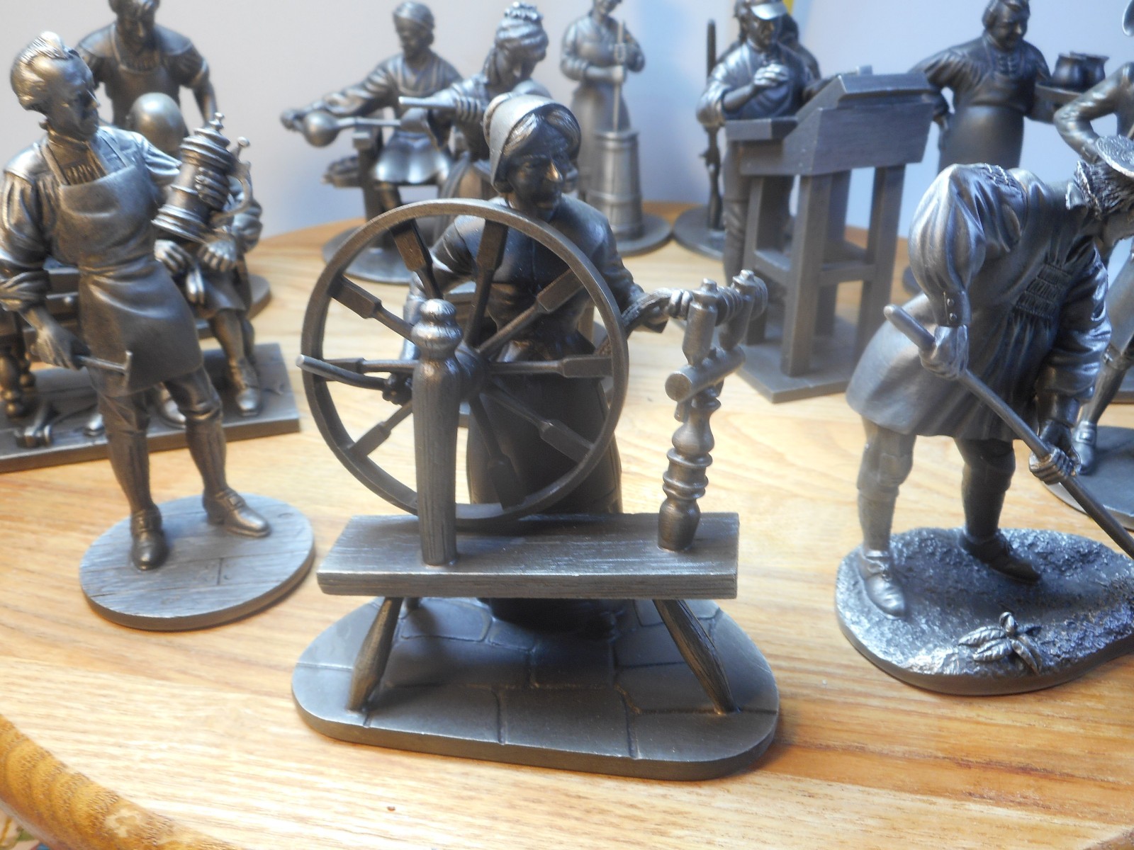 1974 FRANKLIN MINT People of Colonial America Pewter Figurines Complete Set