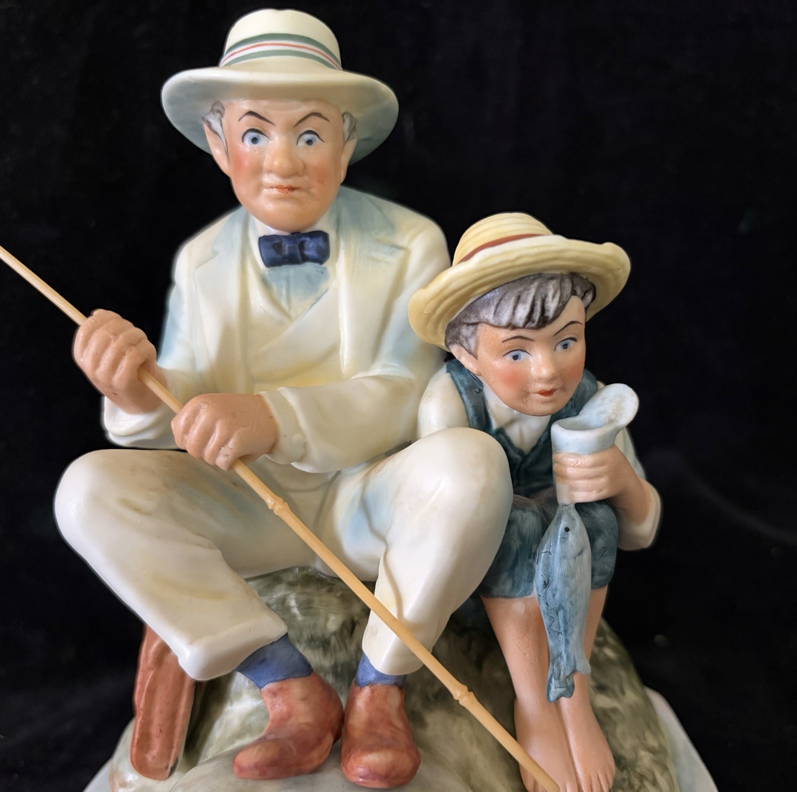 1974 Norman Rockwell Summer “Old Mill Pond” Porcelain Figurine #405