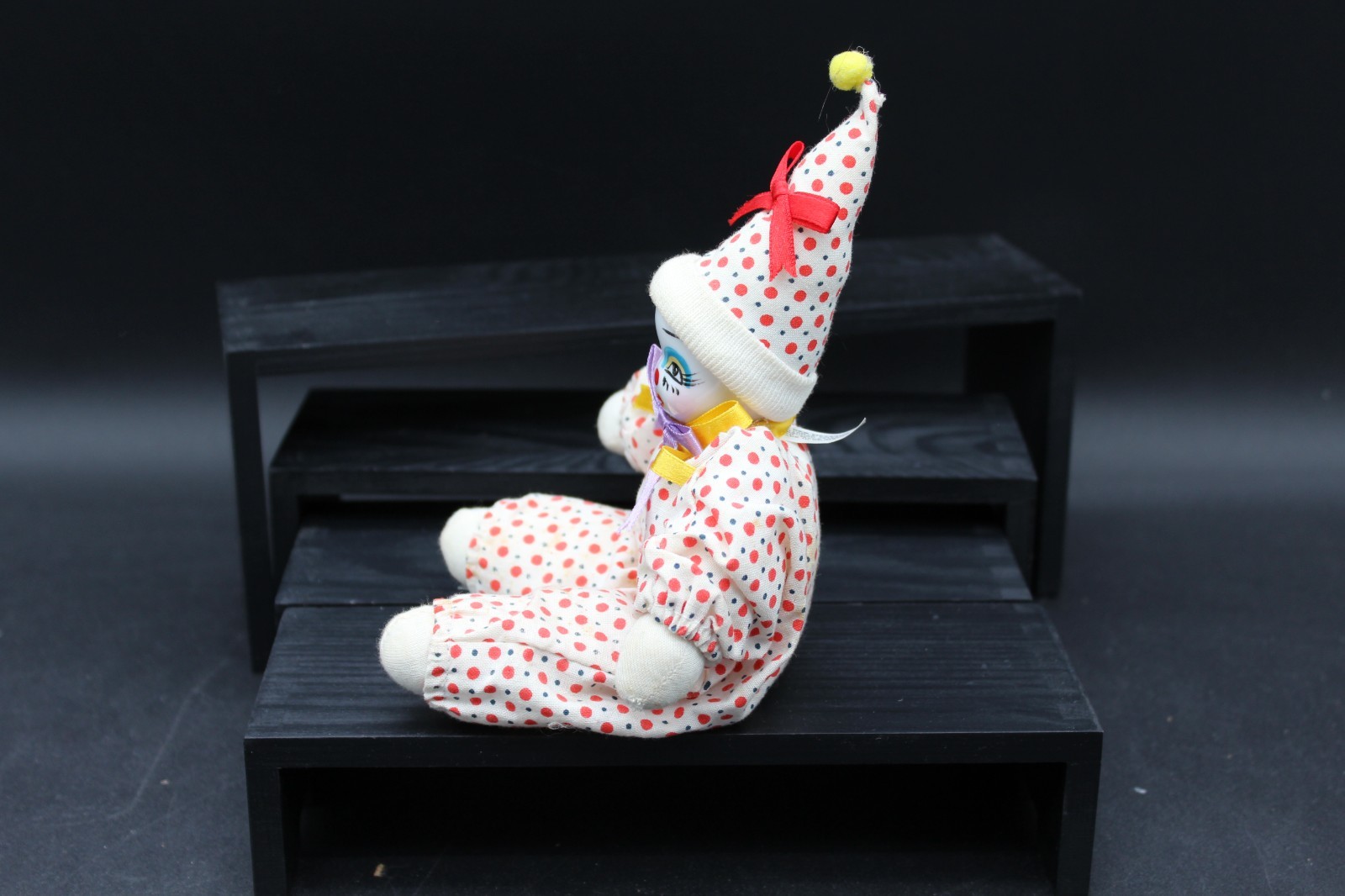 Porcelain face/Soft Bean Bag body Clown Doll