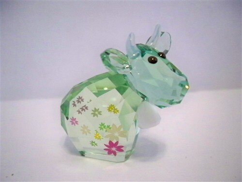 SWAROVSKI LOVLOTS FLOWER MO COW ” SIGNED BY ARTIST ” 1027911 RETIRED NIB COA