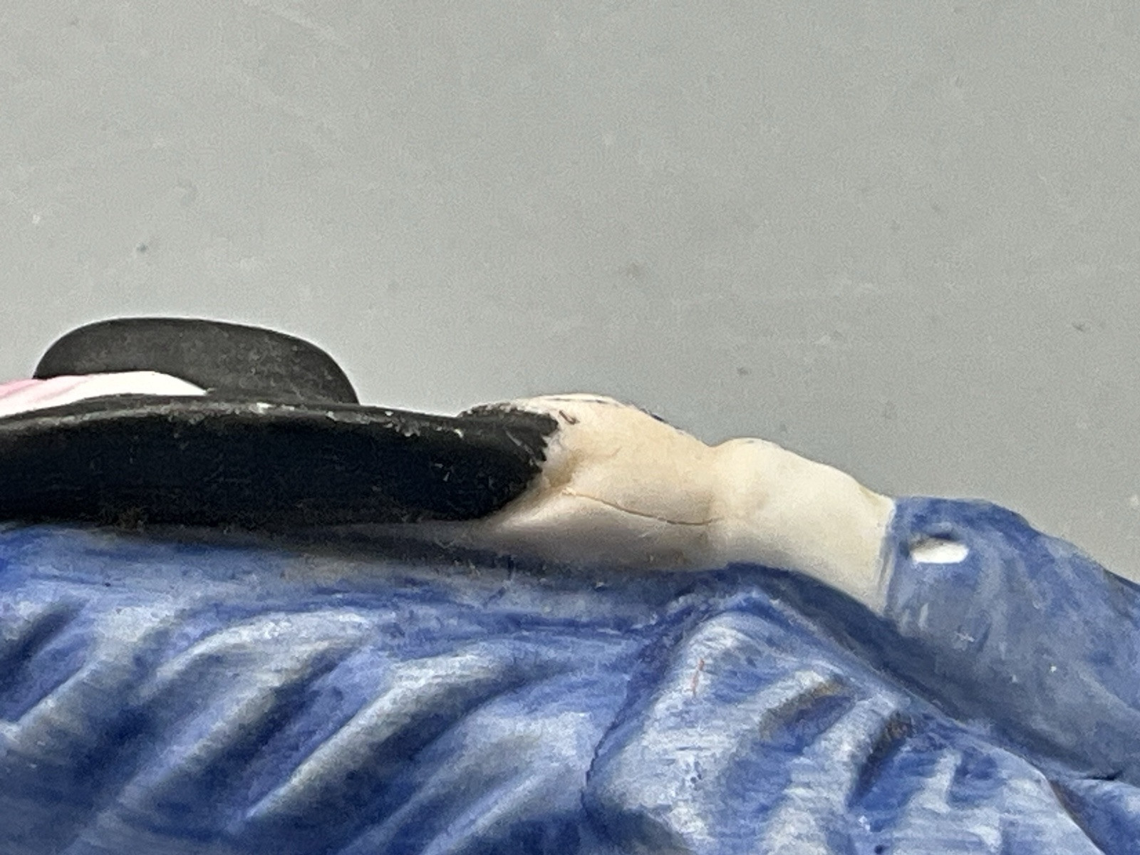 Vintage Blue Boy Figurine Hairline crack in Wrist see photos