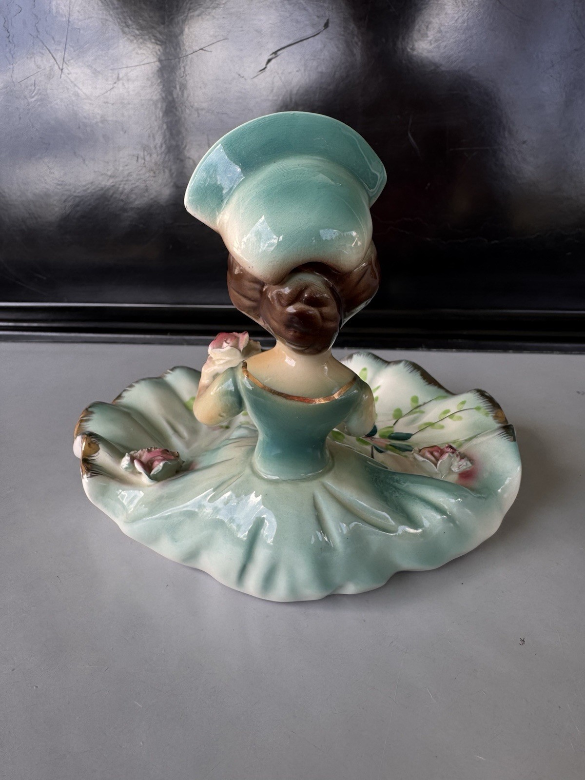 Vintage Original ARNART Creation Made In Japan Lady Ring Trinket Dish 1950s