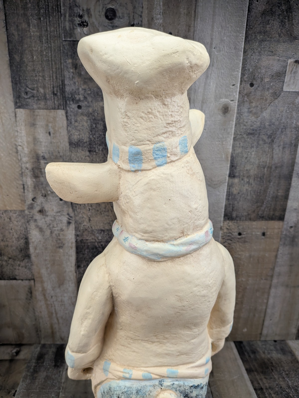 French Chef Pig Statue Menu Board Chalkboard Kitchen Cafe Decor Large 26″