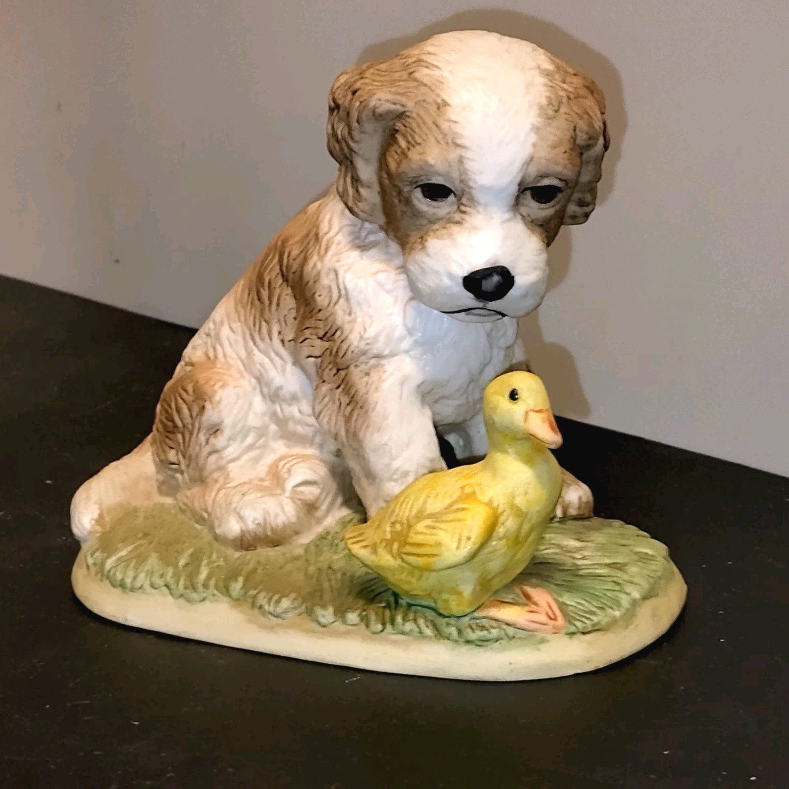 Cocker Spaniel Puppy With Duckling Vintage Spring Easter Homco Ceramic Decor