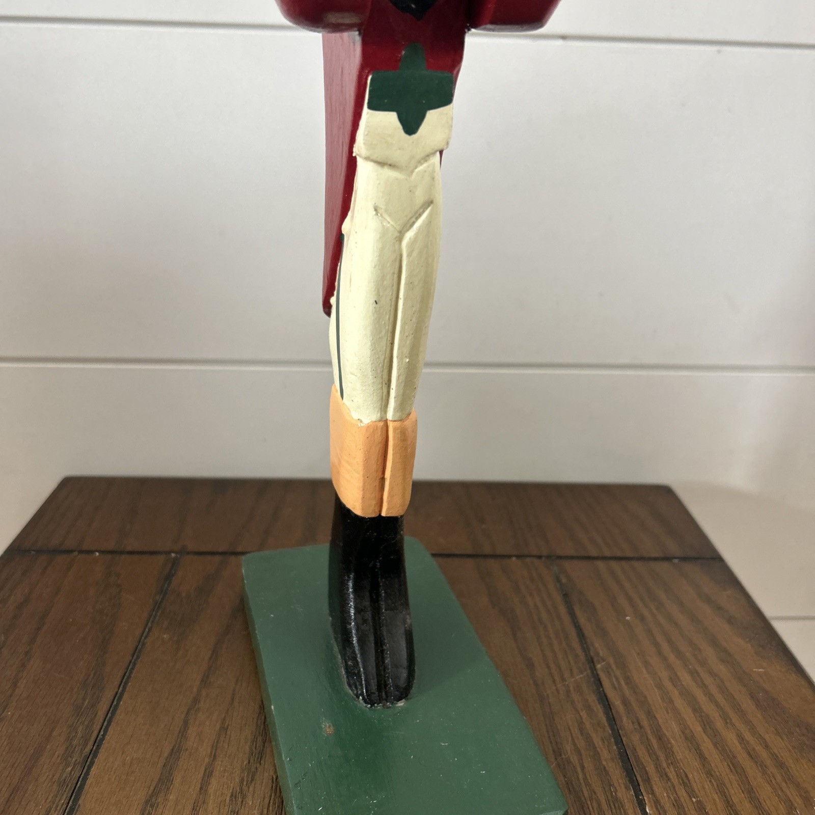 Vtg Christmas Folk Art Wooden Butler Stand Hand-Painted Free Standing 17” tall