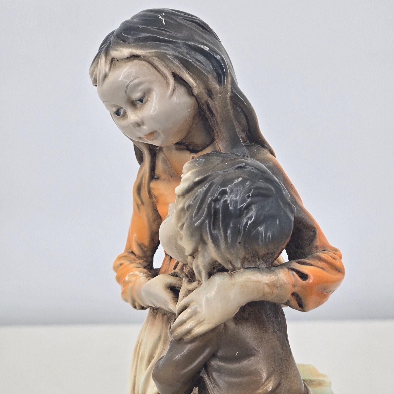 VTG Porcelain Figurine – Replica of Giuseppe Armani’s Sister & Brother –10” Tall