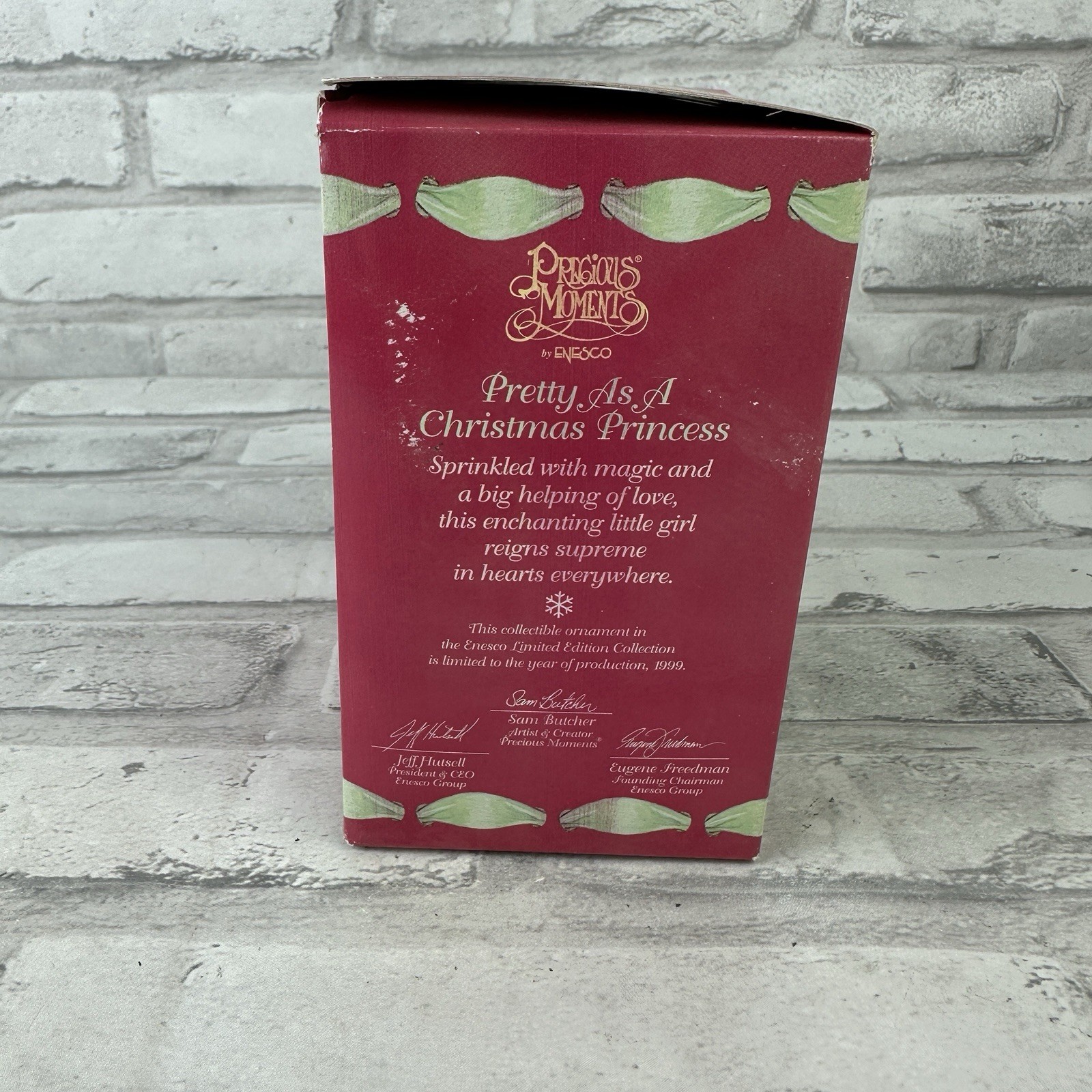 Precious Moments Pretty As A Christmas Princess 1999 Porcelain Figurine In Box