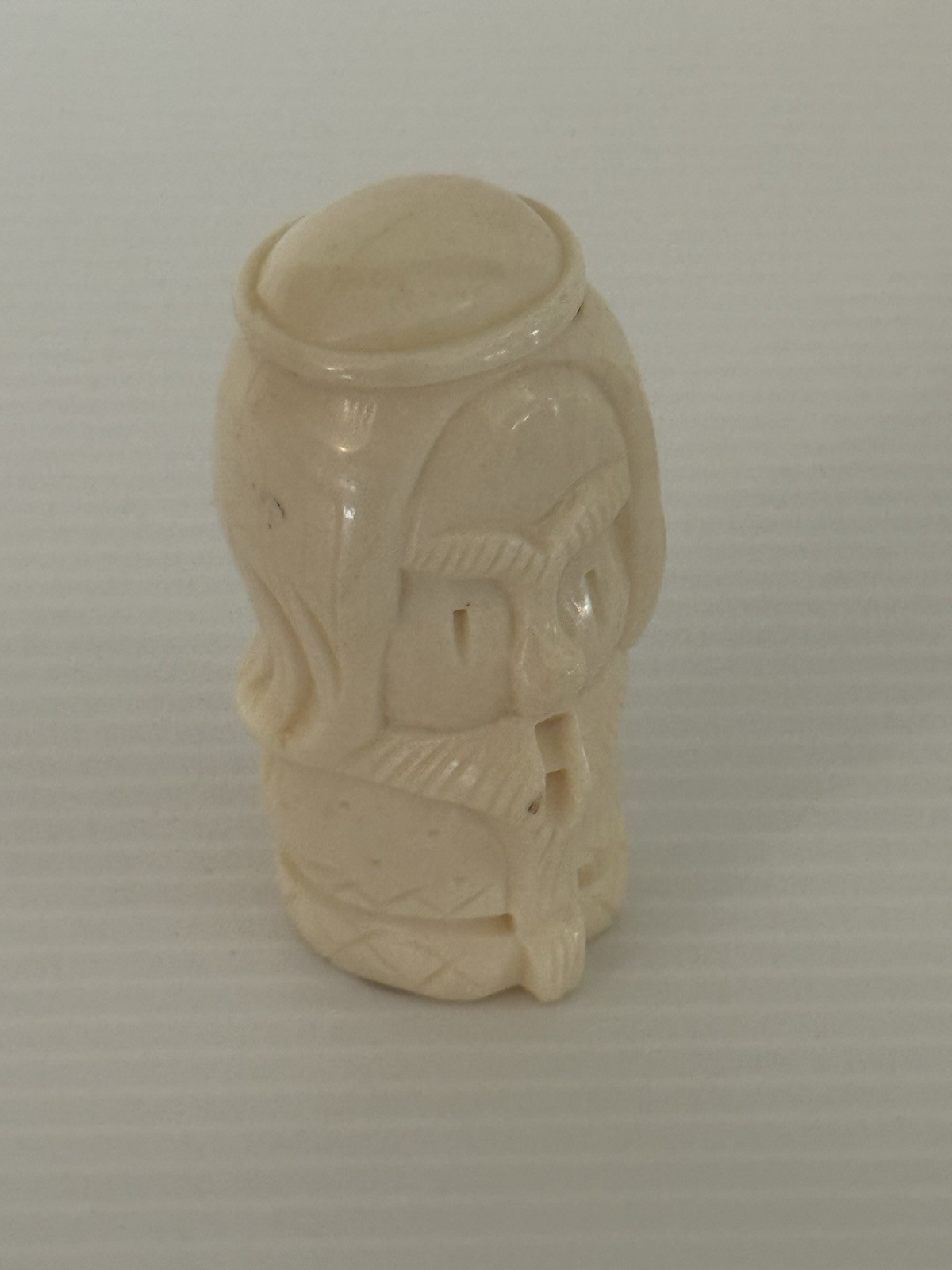Vintage Hand-Carved Polish Miniature Male Head Bust Artesian Figurine Numbered