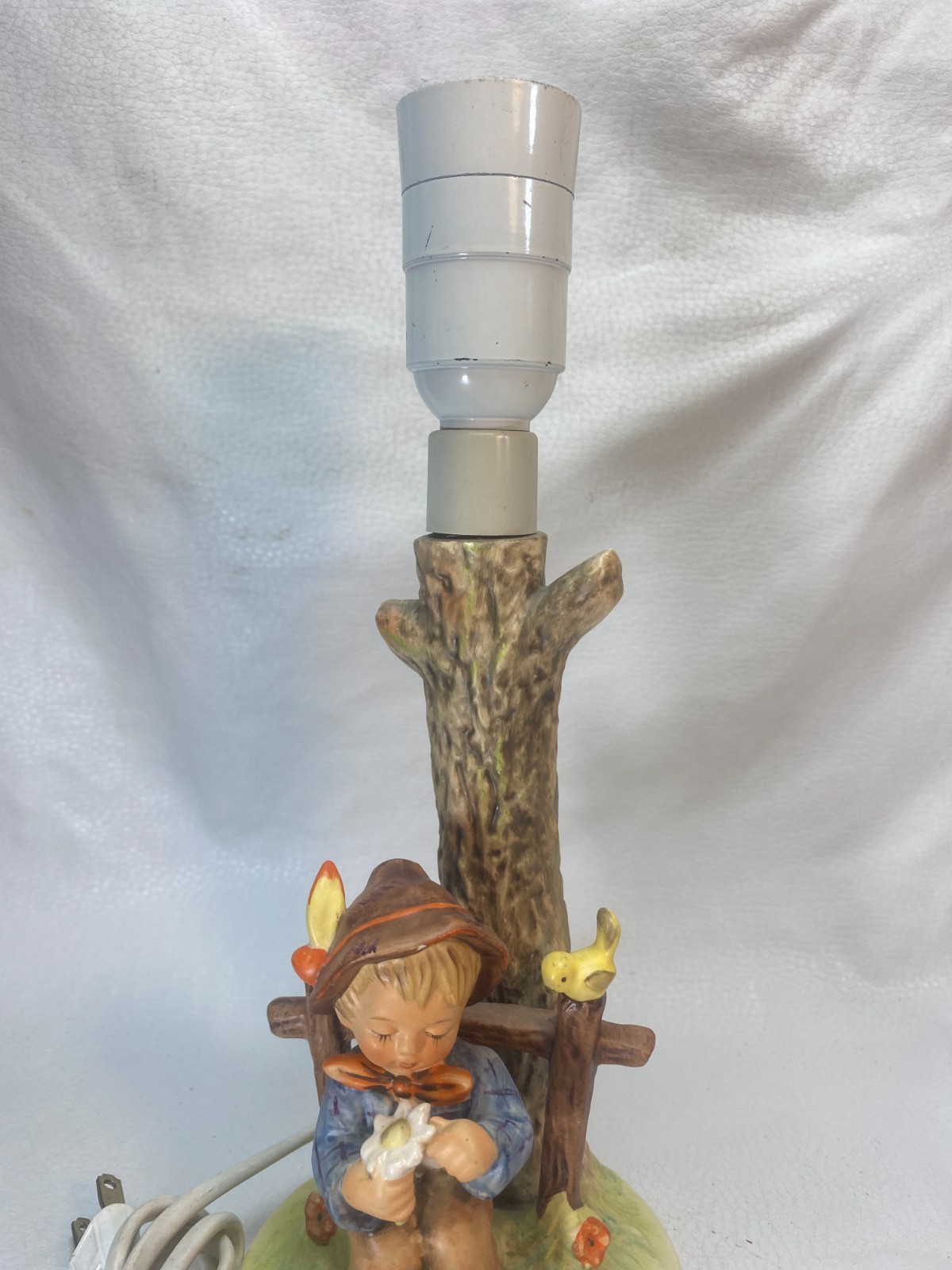 Goebel Hummel Figurine Lamp #227 She Loves Me/She Loves Me Not RARE Vintage