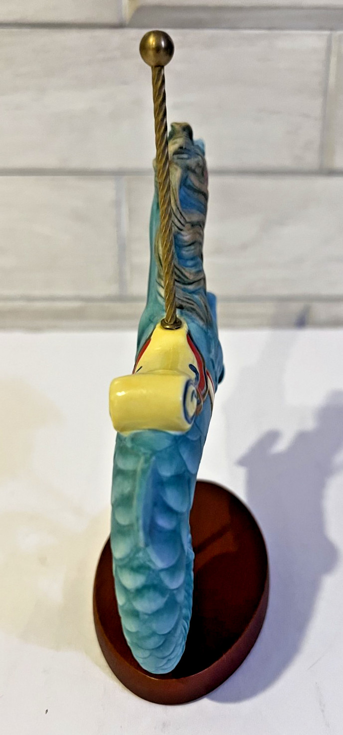 Franklin Mint The Treasury Of Carousel Art Seahorse Figurine w/Info Card