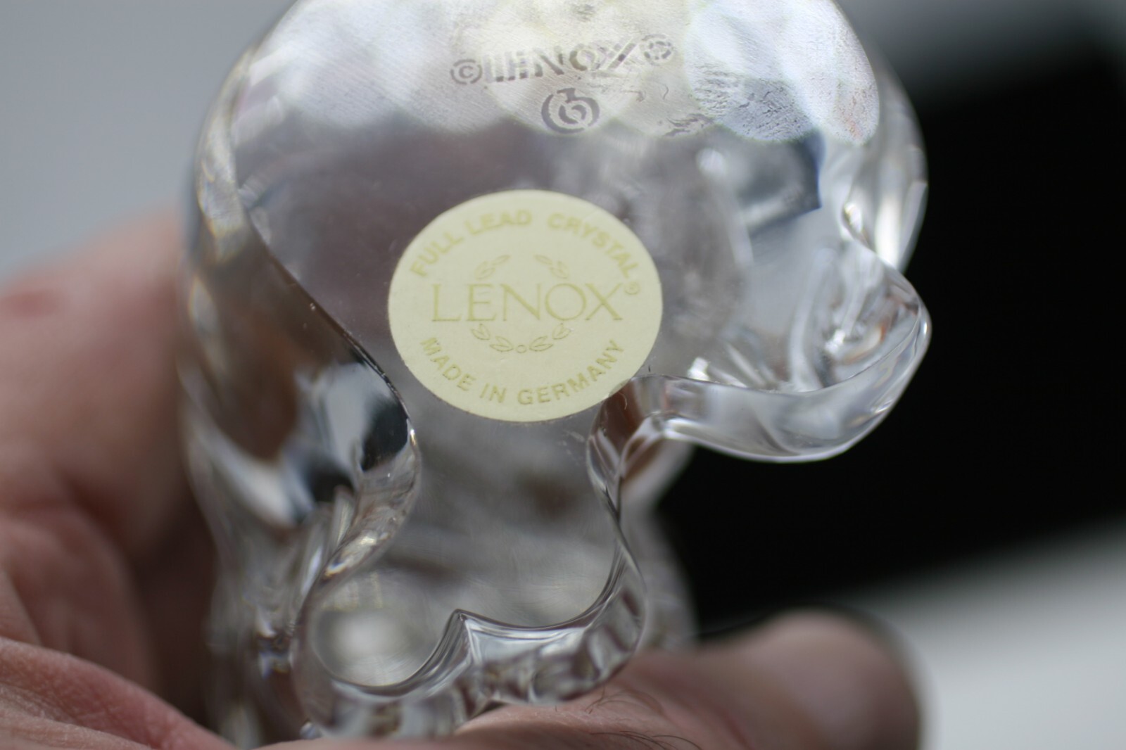 Vintage Lenox GERMANY Crystal Clear Figurine Glamour Glass Cat B1