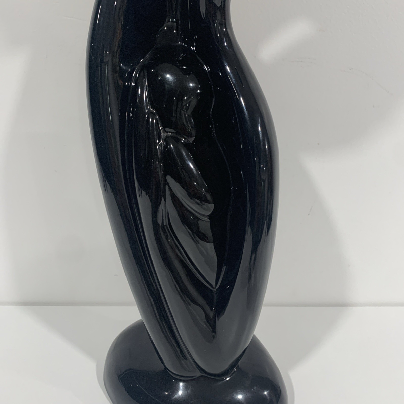 Large Vintage Royal Haeger Black Ceramic Protected Family Sculpture 21.5” MCM