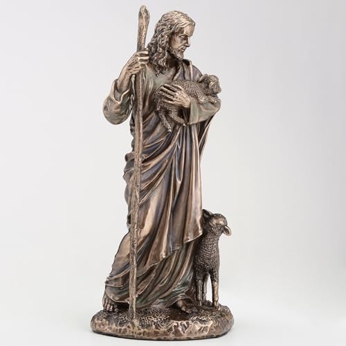 Veronese Design 6 1/4 Inch Jesus The Good Shepherd Cold Cast Resin