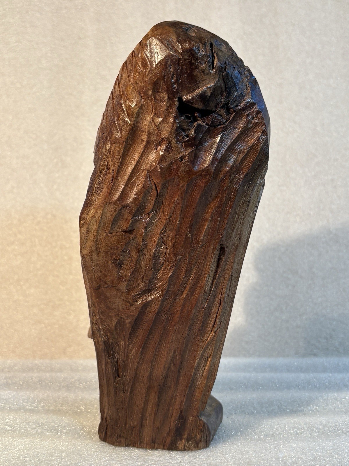 Quebec Canadian Wood Carving Of Old Man Hobo Traveler Artisan Hand-Carved