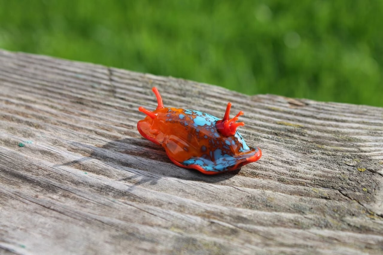 Nudibranch – Sea Slug glass sculpture – slug figure – Sea Slug – Bunny Sea Slug