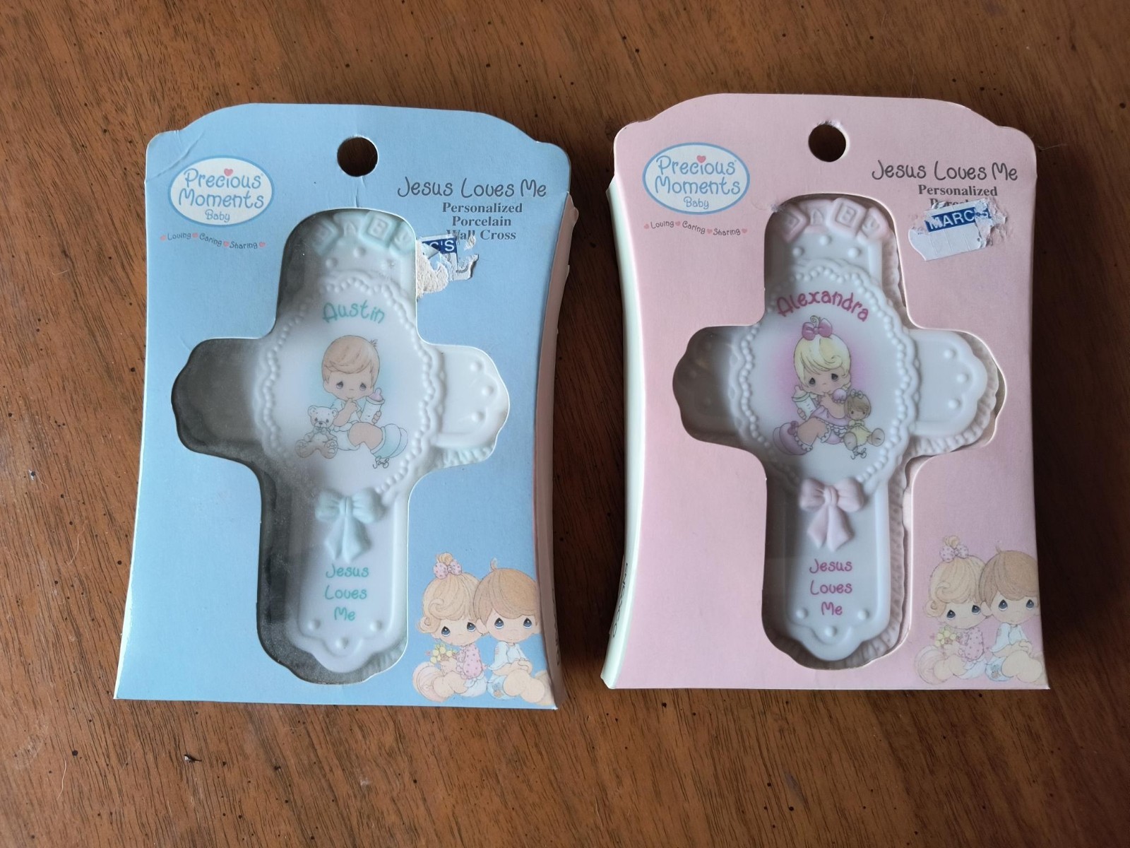 Precious Moments Jesus Loves Me Personalized Crosses -See name list: Austin