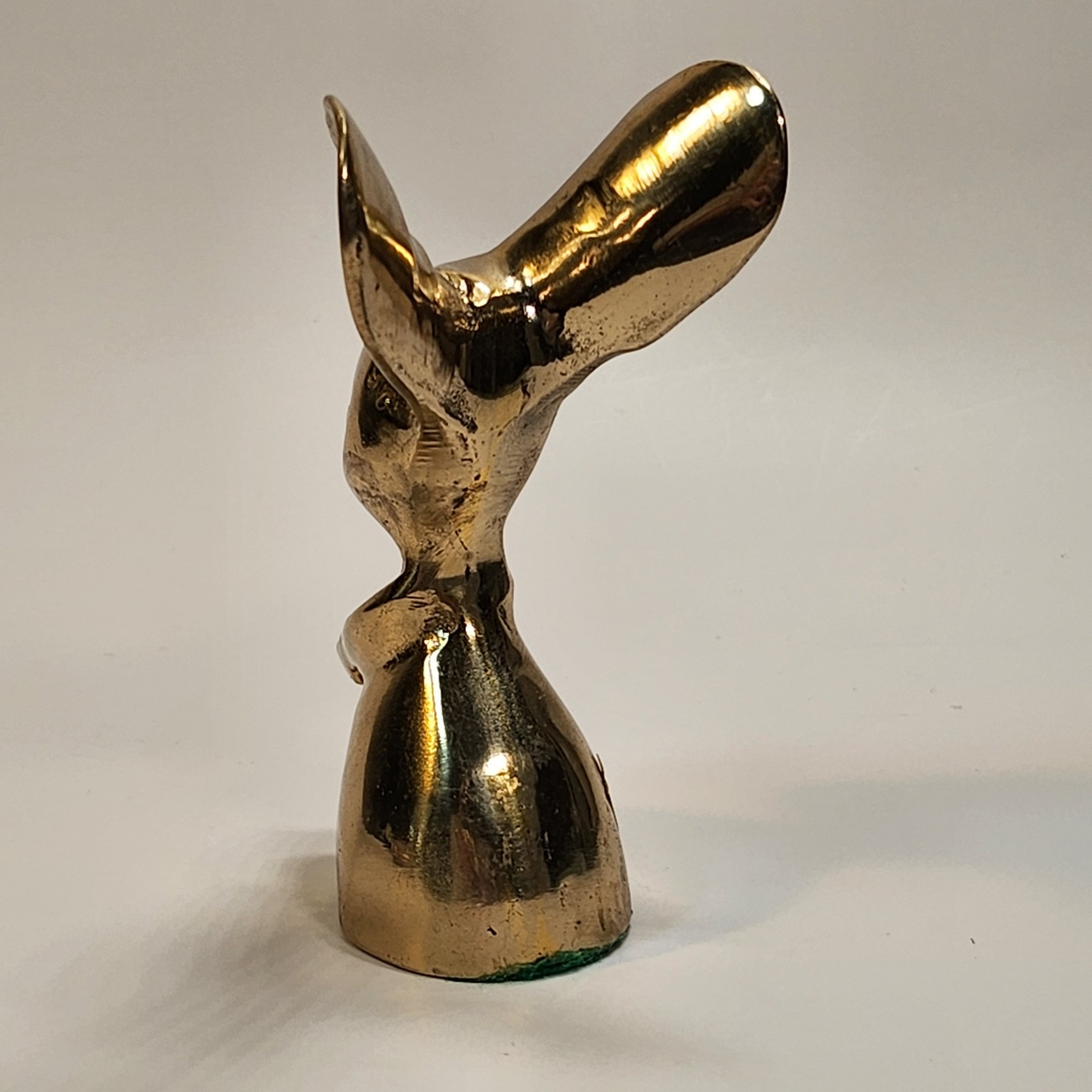Vintage Brass Mouse Figurine Large Ears – Paperweight ROC Taiwan