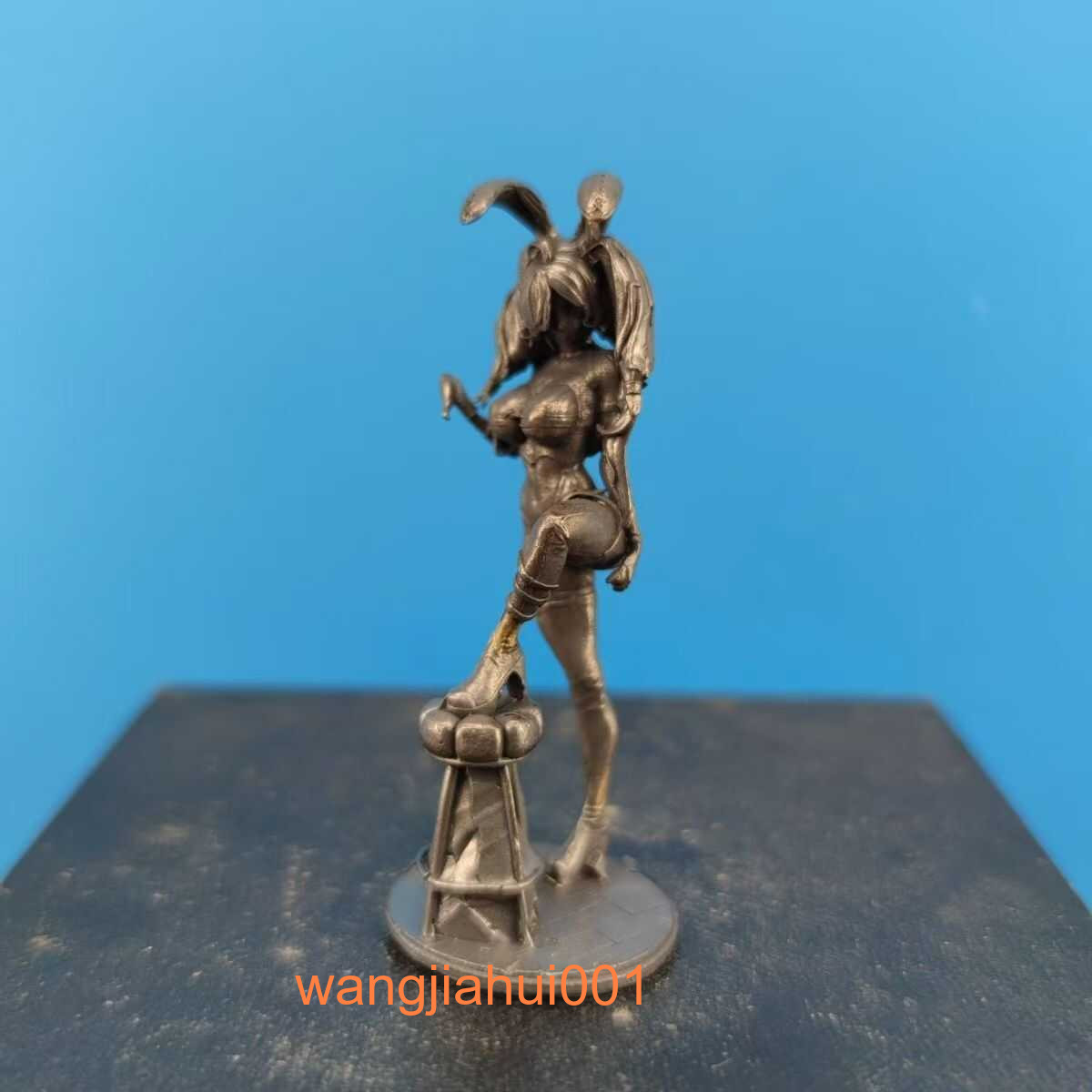 2.5inch Black Brass GK Bunny Girl Miss Mannequin Model Statue