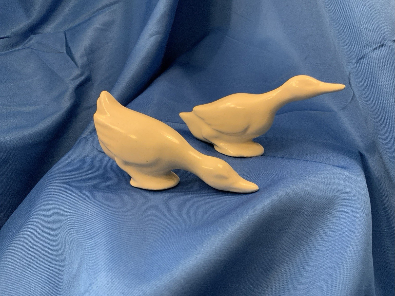 Vintage Porcelain Duck Goose Birds Figurine 4” Country Cottage Core Granny Calif