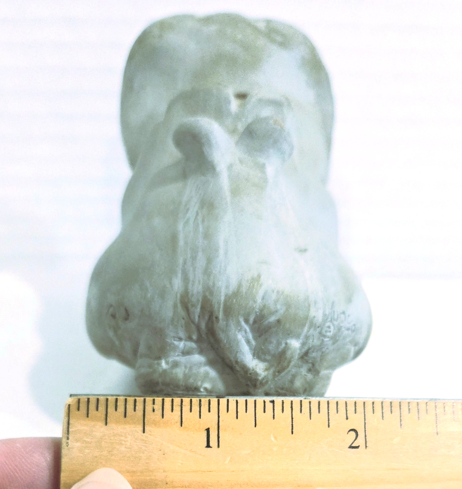 Vintage Stoneware Art Pottery House Hippo Figurine Signed/Dated 1979