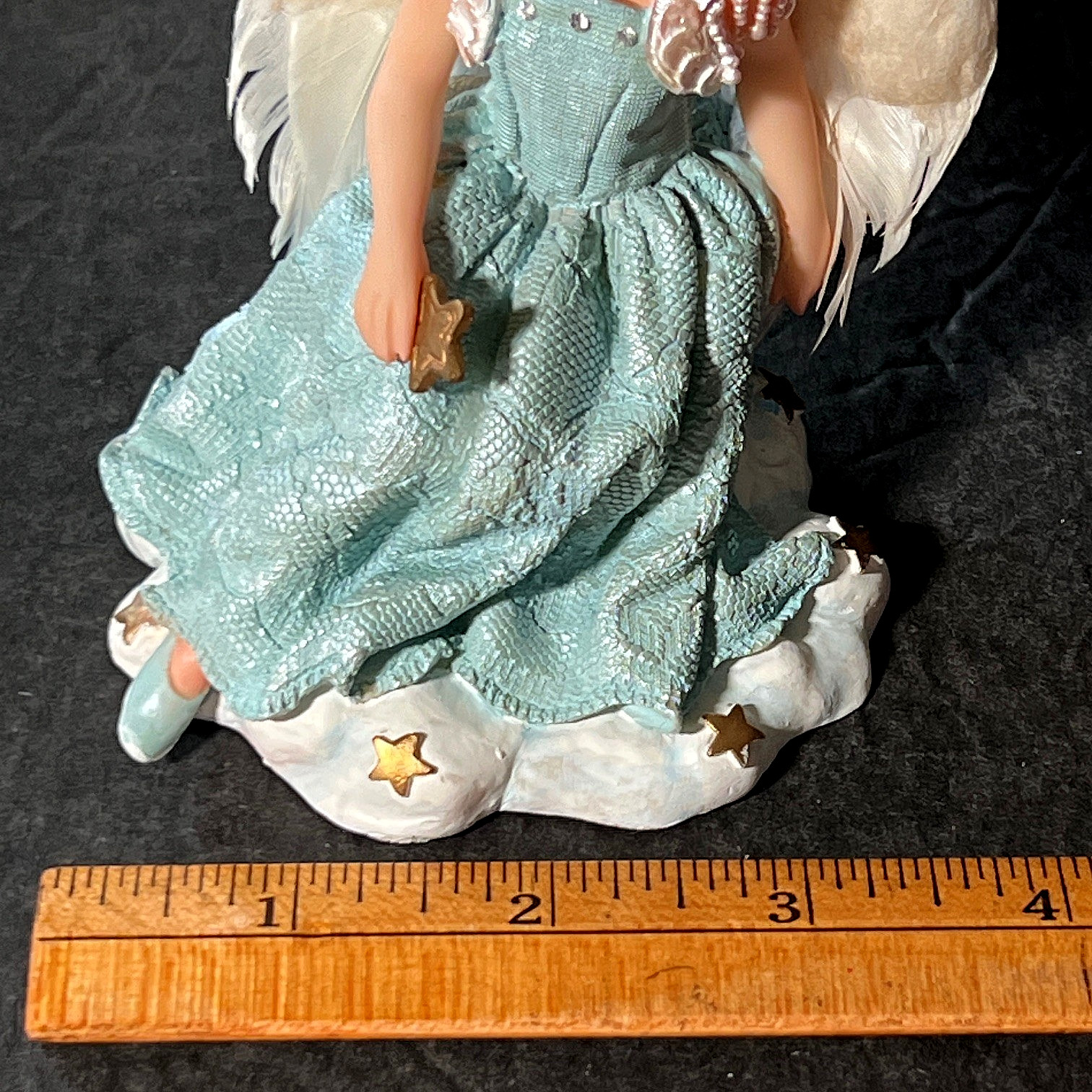 Vtg Madame Alexander Blue Mist Angel Stone Resin Figurine Orig Box COA Numbered