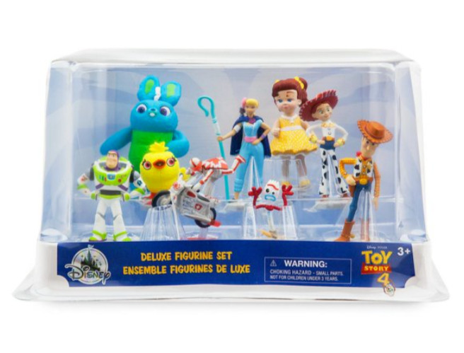 RARE Disney Parks Pixar Toy Story 4 Deluxe Toy Figure Set of 9 Cake Toppers NEW