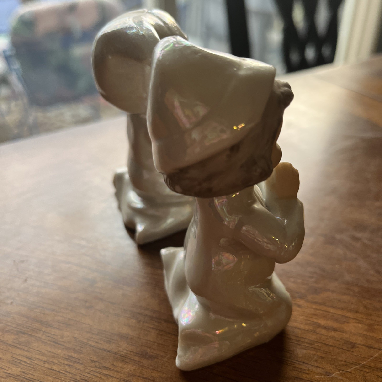 Two (2) Ceramic Collectible Praying Child Statues 3.5” Tall Vintage Japan