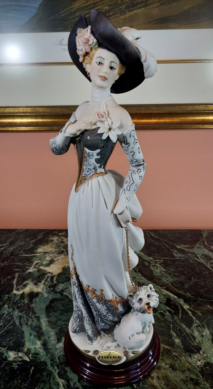 Giuseppe Armani Christine 0348C Figurine 14″ Tall Capodimonte Porcelain Florence