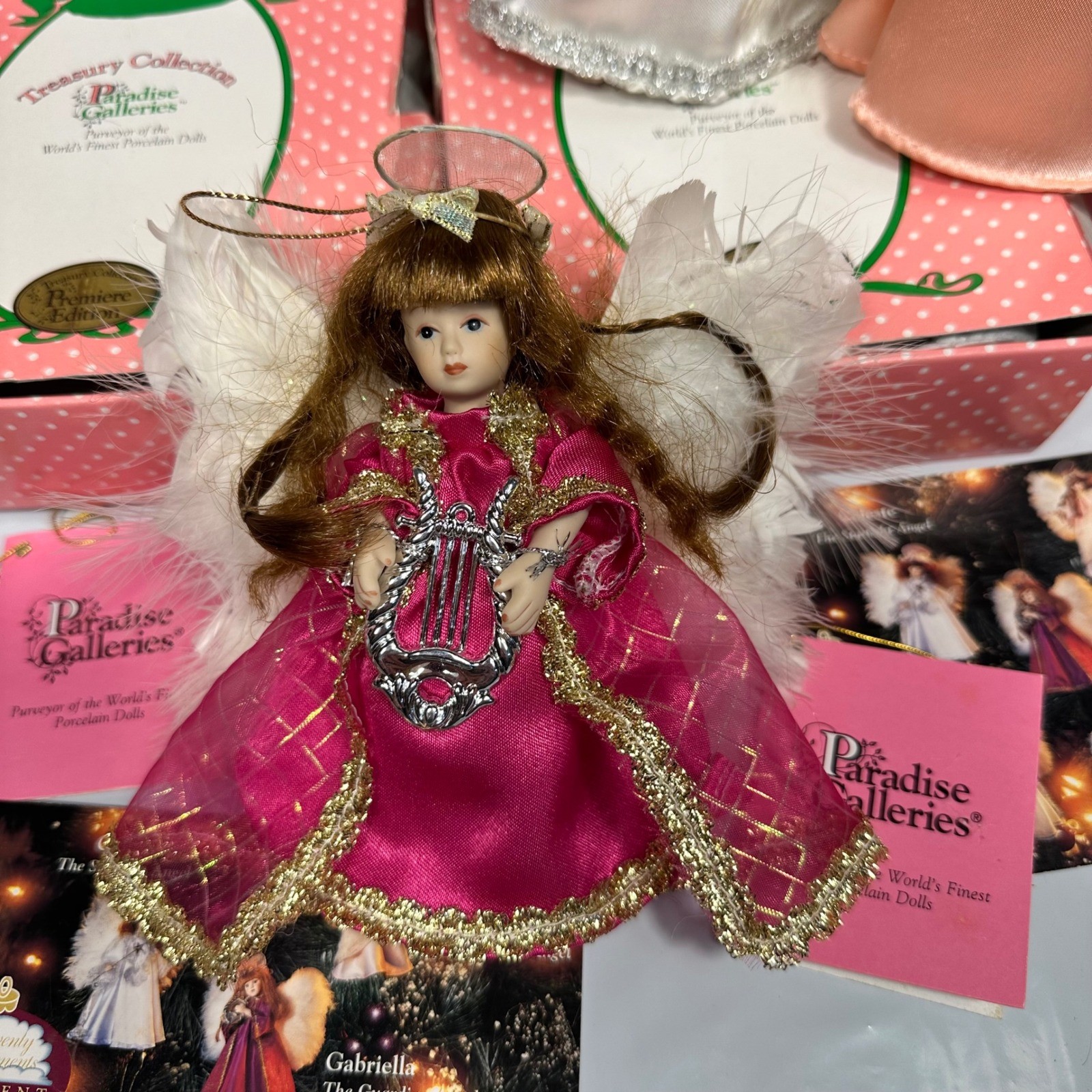 Paradise Galleries Angel Ornaments Unisex OS Multicolor Porcelain Set In Boxes 5