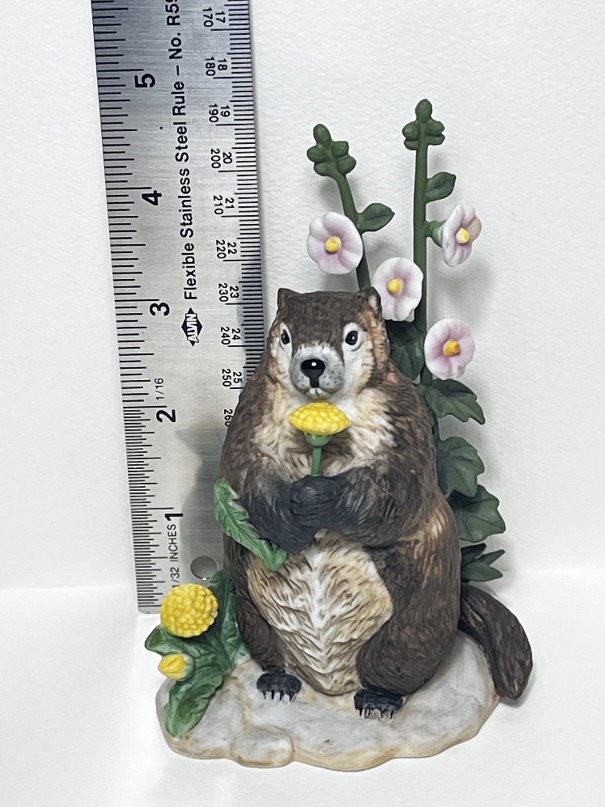 Vintage Lenox Spring Shadow Groundhog Figurine Woodland Animals 1995 MINTY!