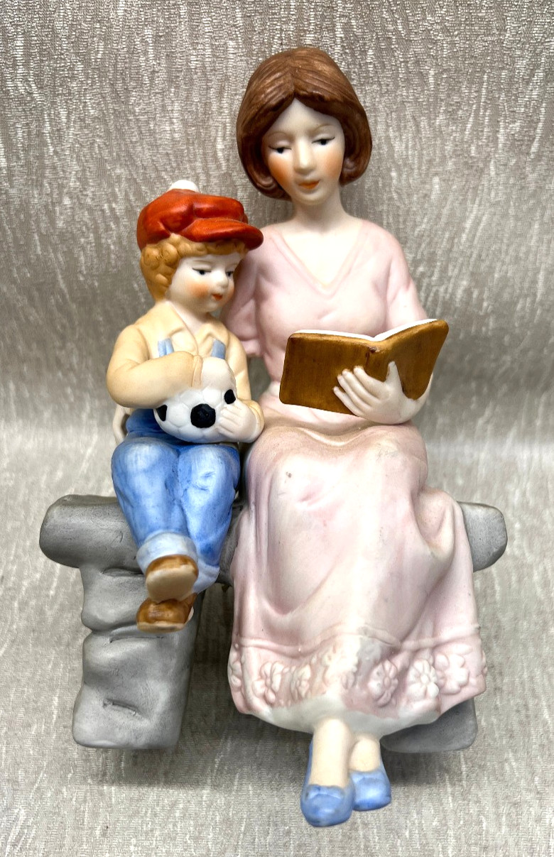 Vintage Paul Sebastian Mother & Son Story Time Porcelain Figurine 1991