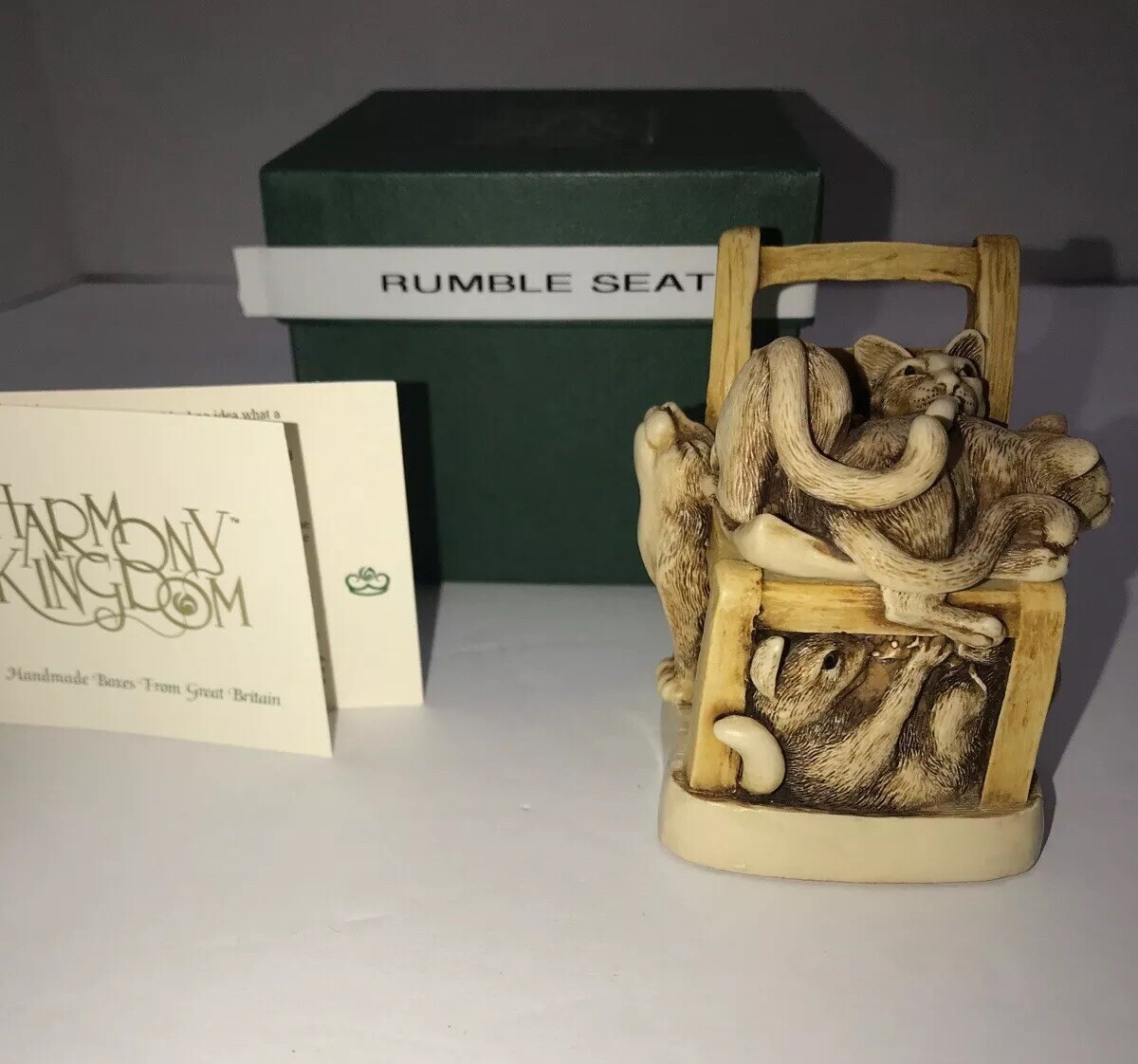 Harmony Kingdom Treasure “Rumble Seat ” Box Figurines Made In Great Britain