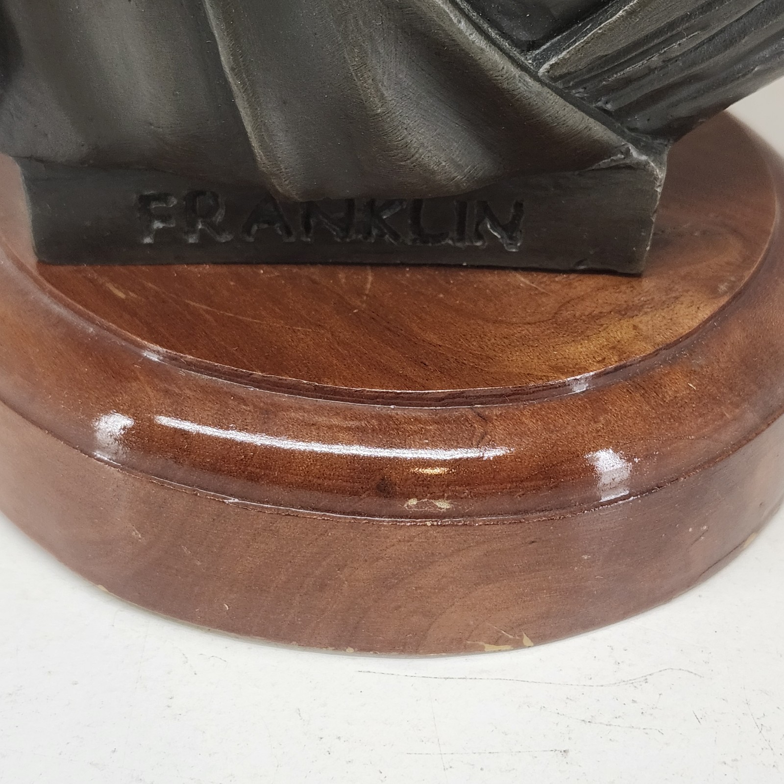 Heavy Bronze Benjamin Franklin 10″ Bust Statue Houdon Style Signed & Numbered