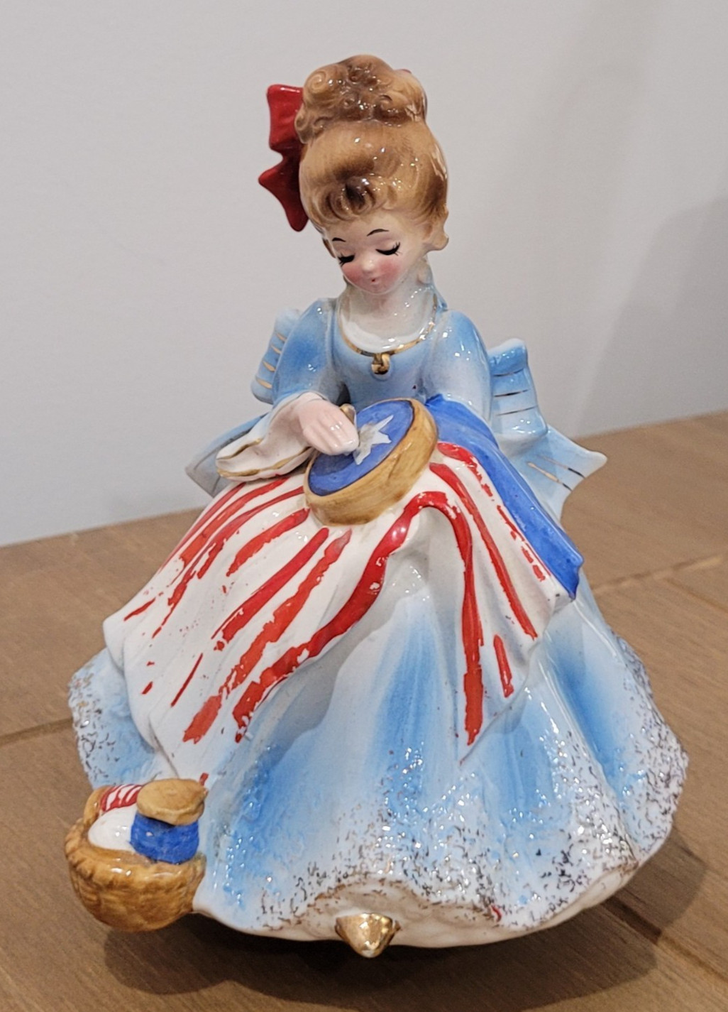 Josef Originals Beautiful Betsy Ross Figurine Music Box