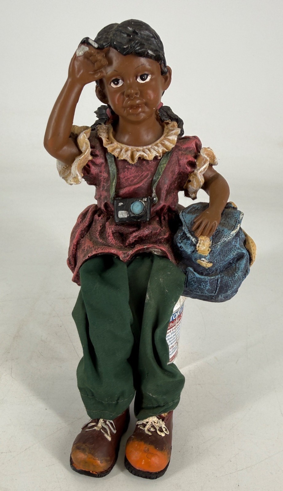Vintage Hand Painted Collectible Child Figurine Resin Art Sculpture
