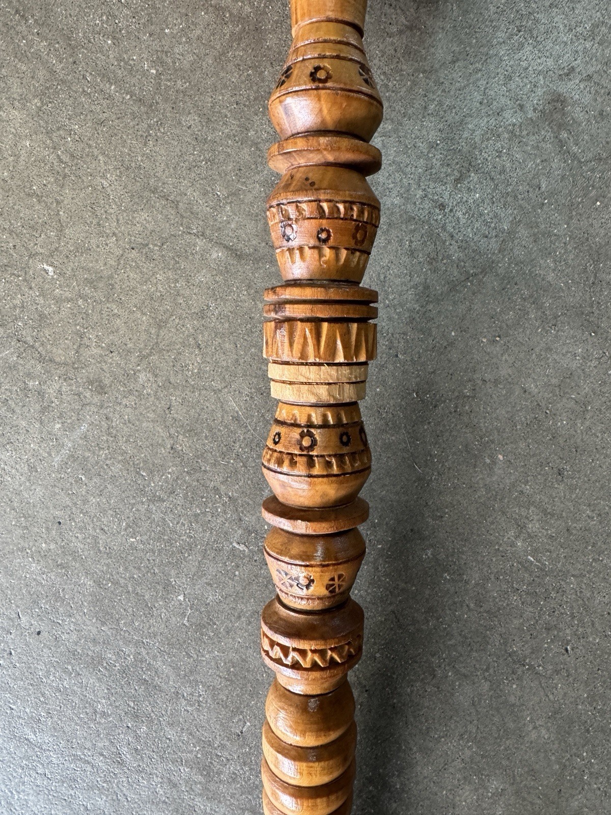 Vintage Ukrainian Handmade Traditional Wood Bulava Mace