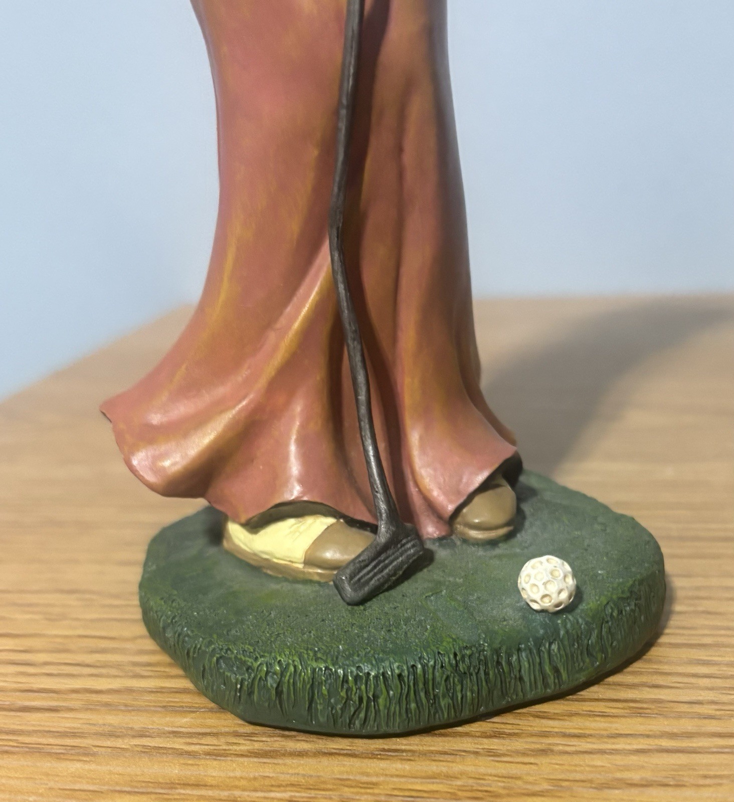 Golf Lady Vintage Statue Victorian Theme Resin Figurine Statue 9 1/2” Height