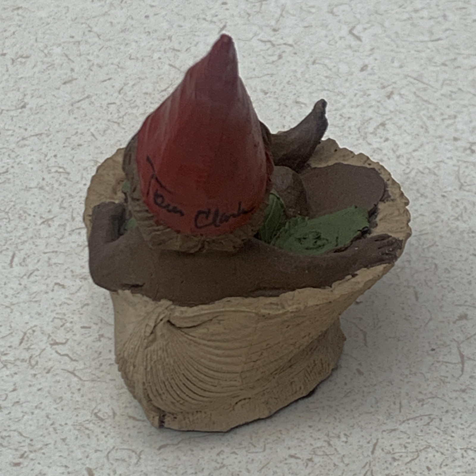 Vintage Signed Tom Clark Bubbles Gnome Figurine 1984 # 63 Sea Shell Bath Tub