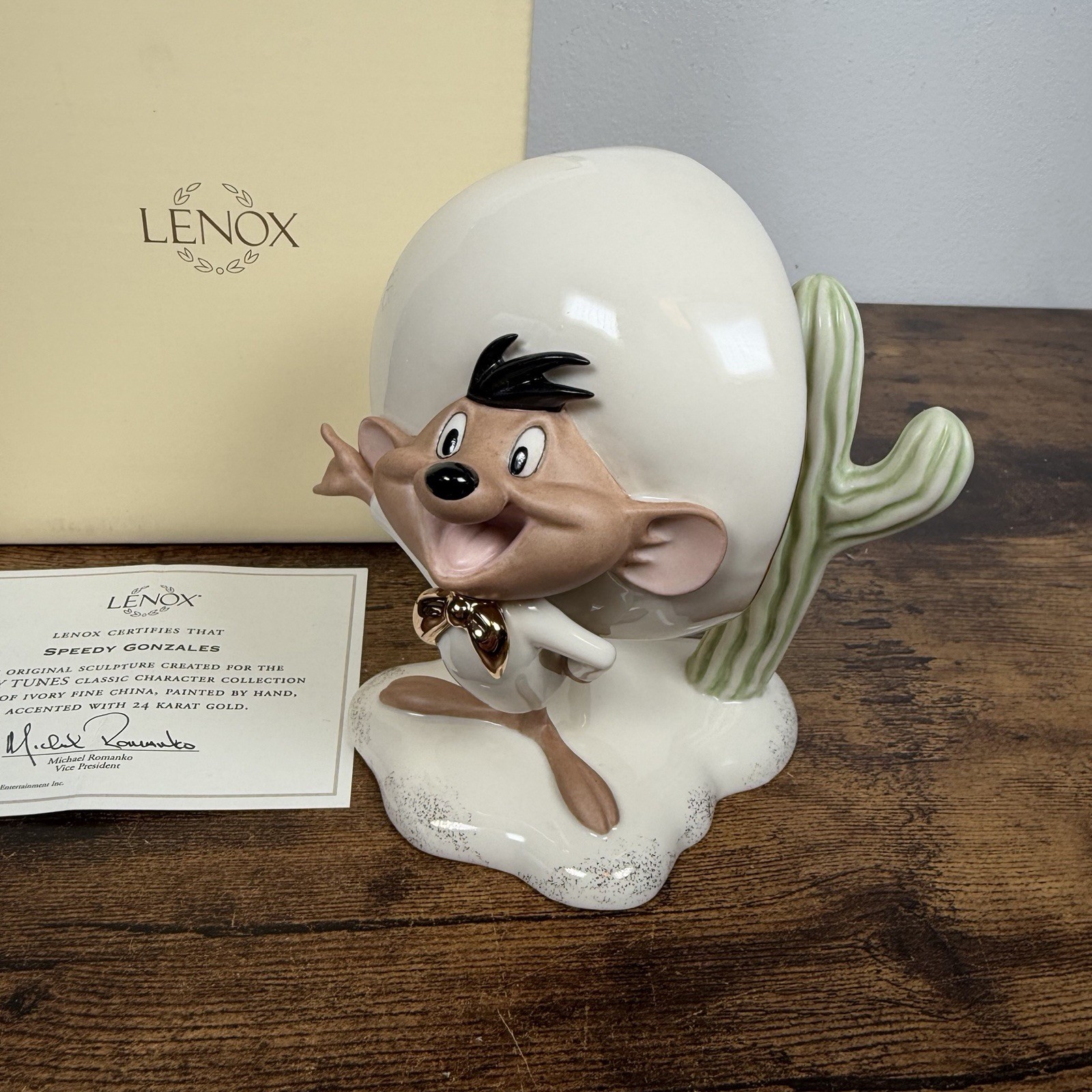 Vintage Speedy Gonzales Lenox Porcelain Figurine WB Looney Tunes w/ Box & Cert.