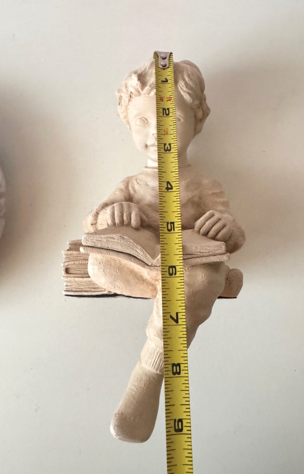 Vintage Boy Reading A Book Shelf Sitter Figurine