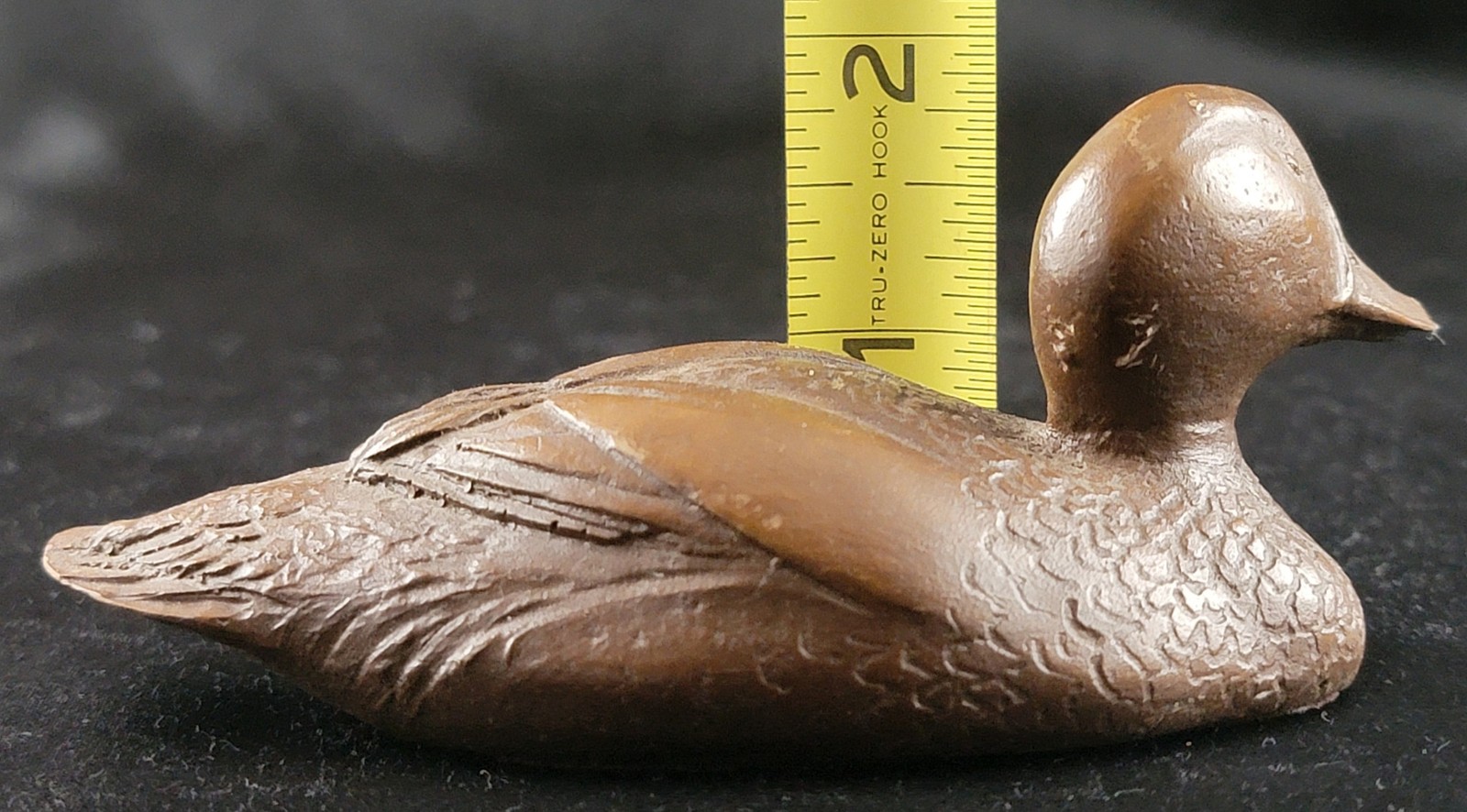 Vintage Mallard Duck Decoy 4in Resin Wood Look Mini Paperweight Decor