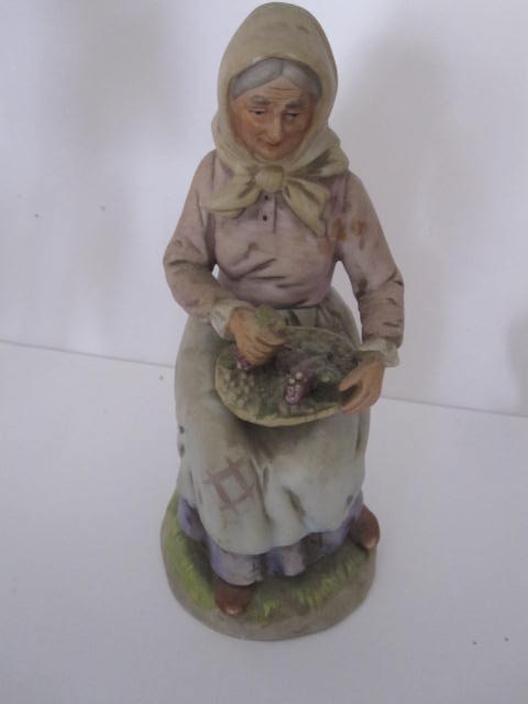 HOMCO Old Man and Woman Farmers Couple Porcelain Figurines 1433