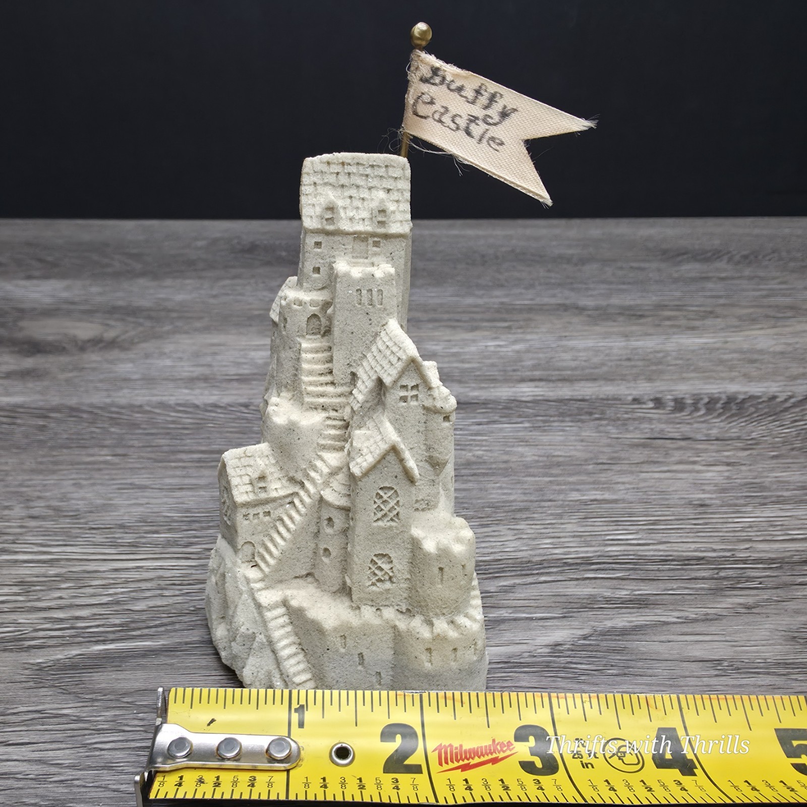 Vintage 1991 Mr. Sandman Sandcastle Sculpture – Real Sand 4.5″ – Duffy Castle