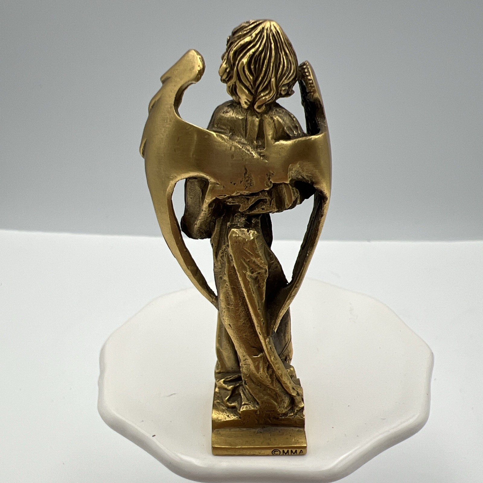 MMA Brass Angel Figurine Metropolitan Museum of Art Sculpture 3 1/8″ Tall