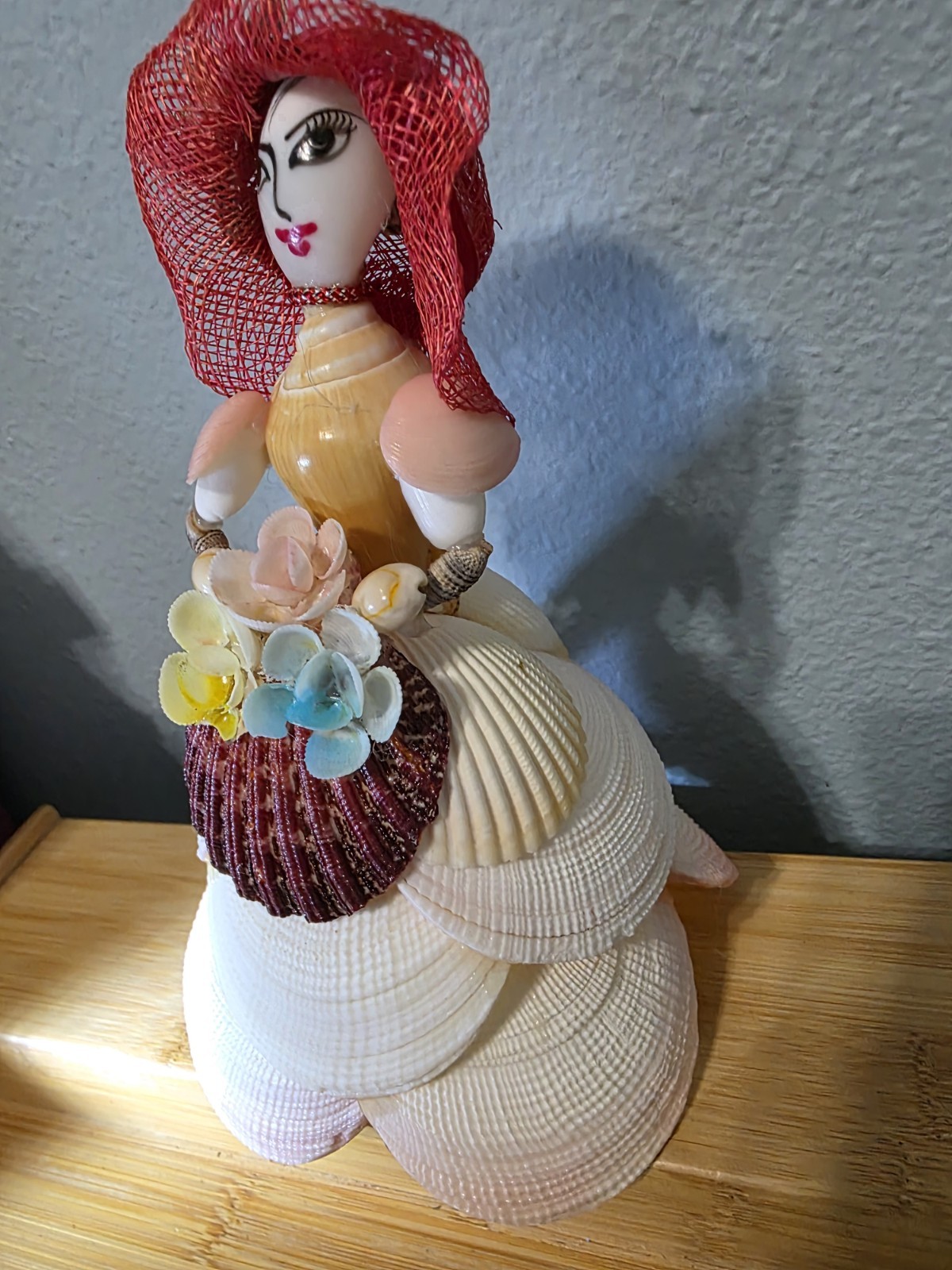 Vintage Sea Shell Southern Belle Doll Handmade Atlantic Coral St. Augustine FL
