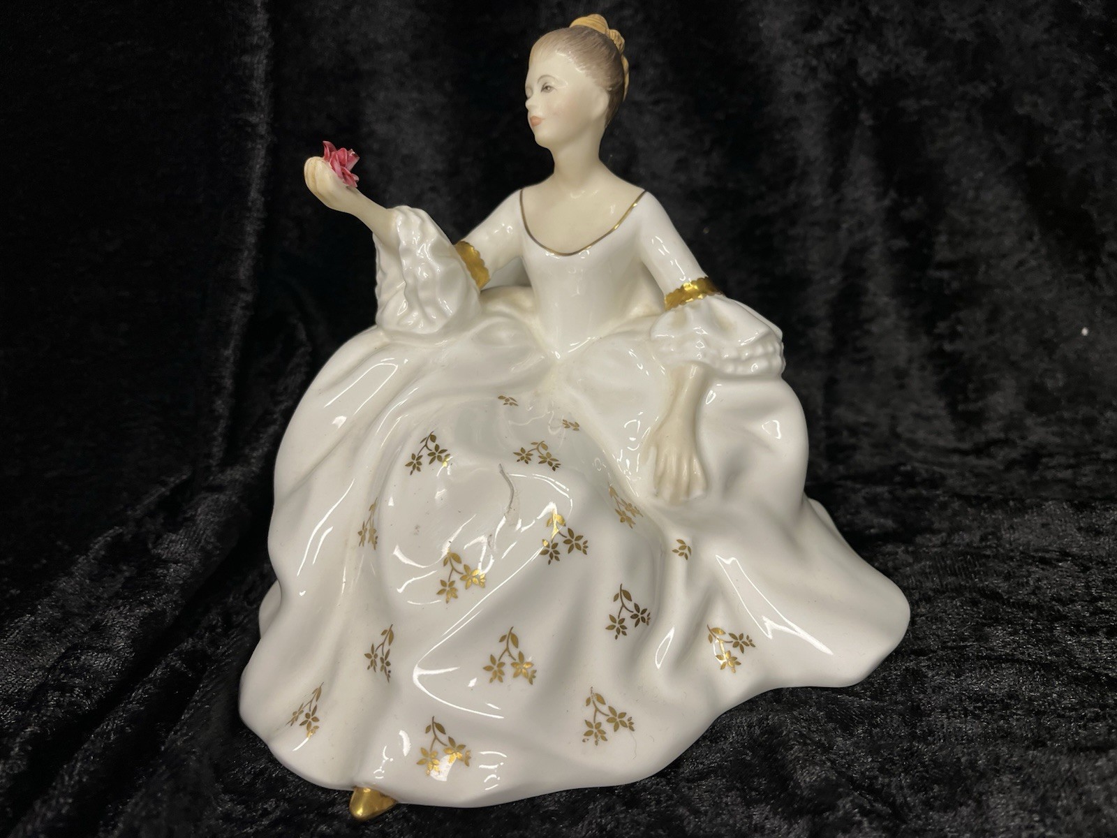 Royal Doulton My Love HN2339 Bone China Figurine Lady w Rose England 1965